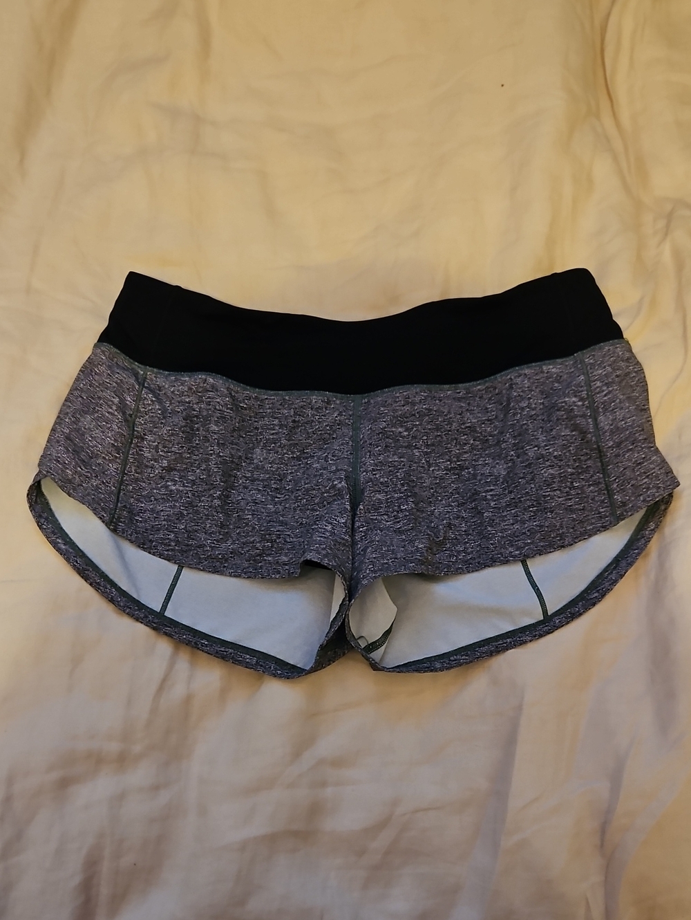 Women's Grey Heather Athletic Shorts with Black Waistband
